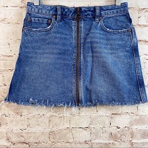 Free People we the free zip up jean skirt